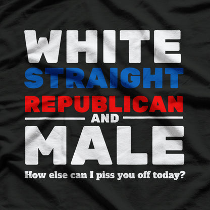 White Straight Republican Male Funny Republican T-Shirt