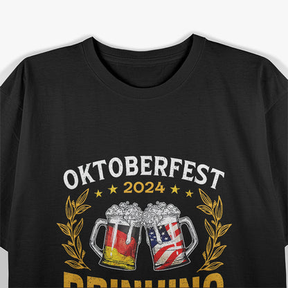 Oktoberfest Drinking Team Lets Get Schnitzel Face Beer T-Shirt