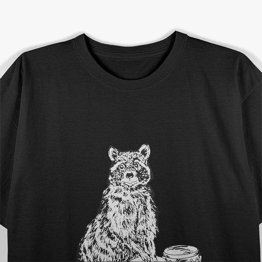 Raccoon Grooving On Conga Fun Animal Music Design T-Shirt