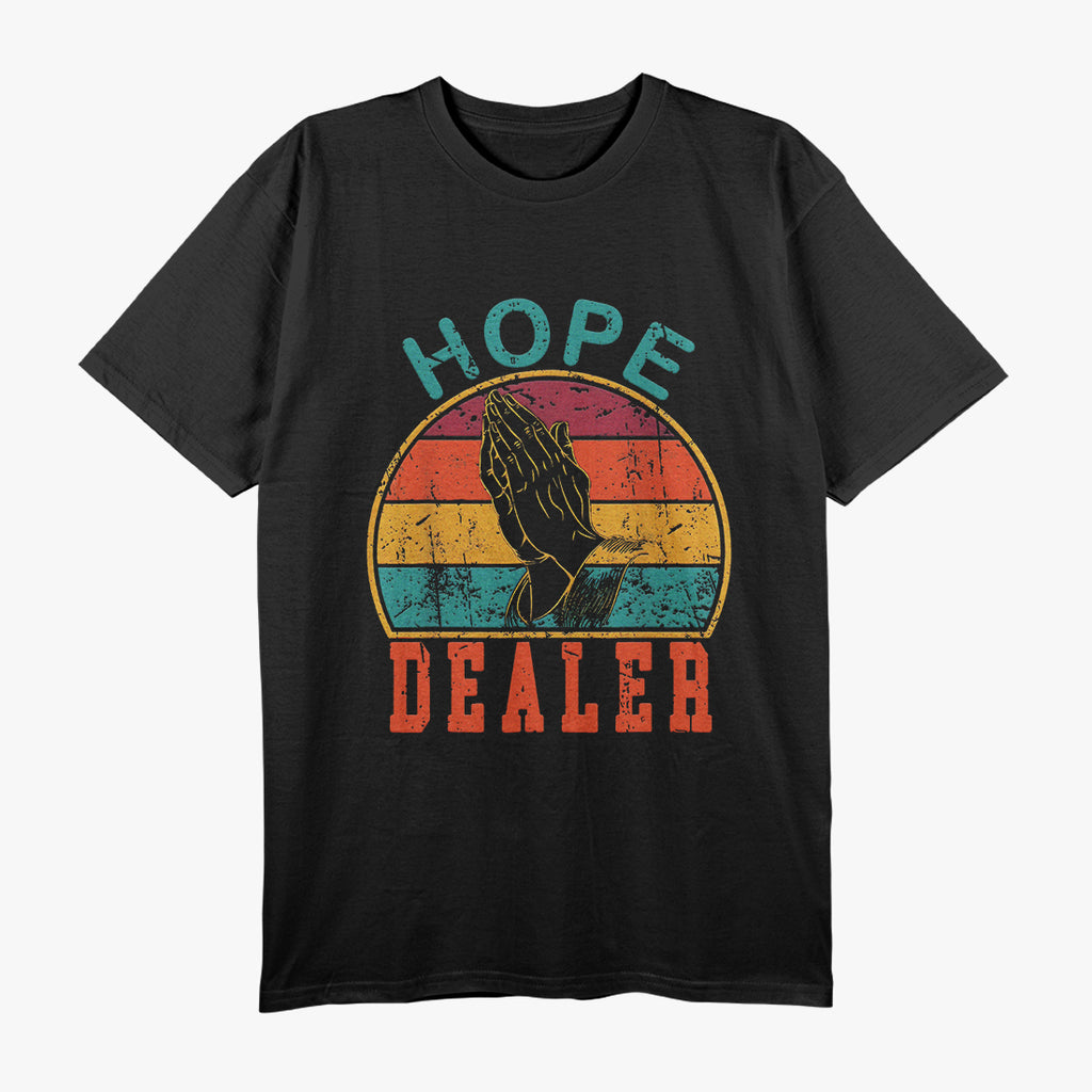 Vintage Retro Sunset - Hope Dealer Motivational Quote T-Shirt