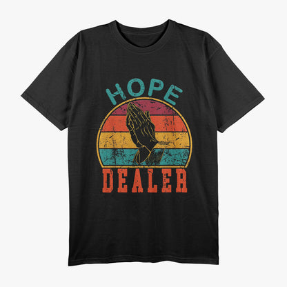 Vintage Retro Sunset - Hope Dealer Motivational Quote T-Shirt