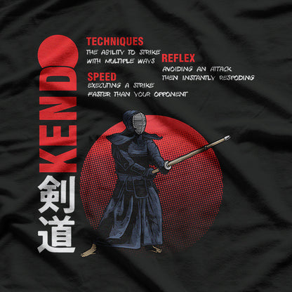 Kendo Techniques Japanese Martial Arts Enthusiast T-Shirt