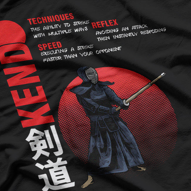 Kendo Techniques Japanese Martial Arts Enthusiast T-Shirt