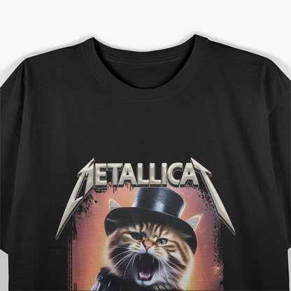 Metallicat Rock Band Cat Lovers Meme T-Shirt