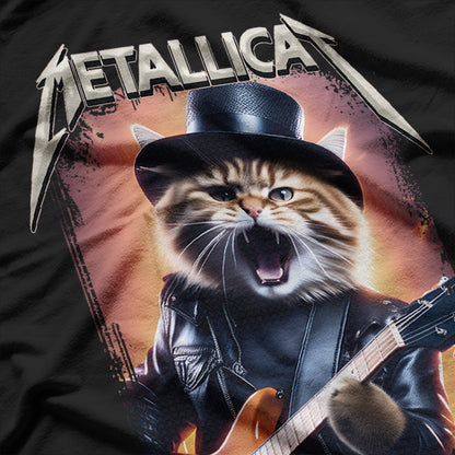 Metallicat Rock Band Cat Lovers Meme T-Shirt