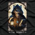 The Hermit Cat Tarot Wisdom and Solitude in Feline Form T-Shirt