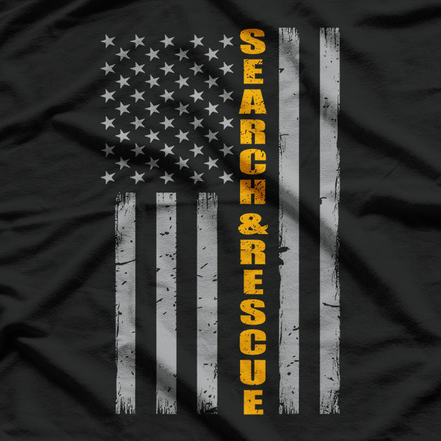 Search And Rescue Thin Orange Line Flag T-Shirt