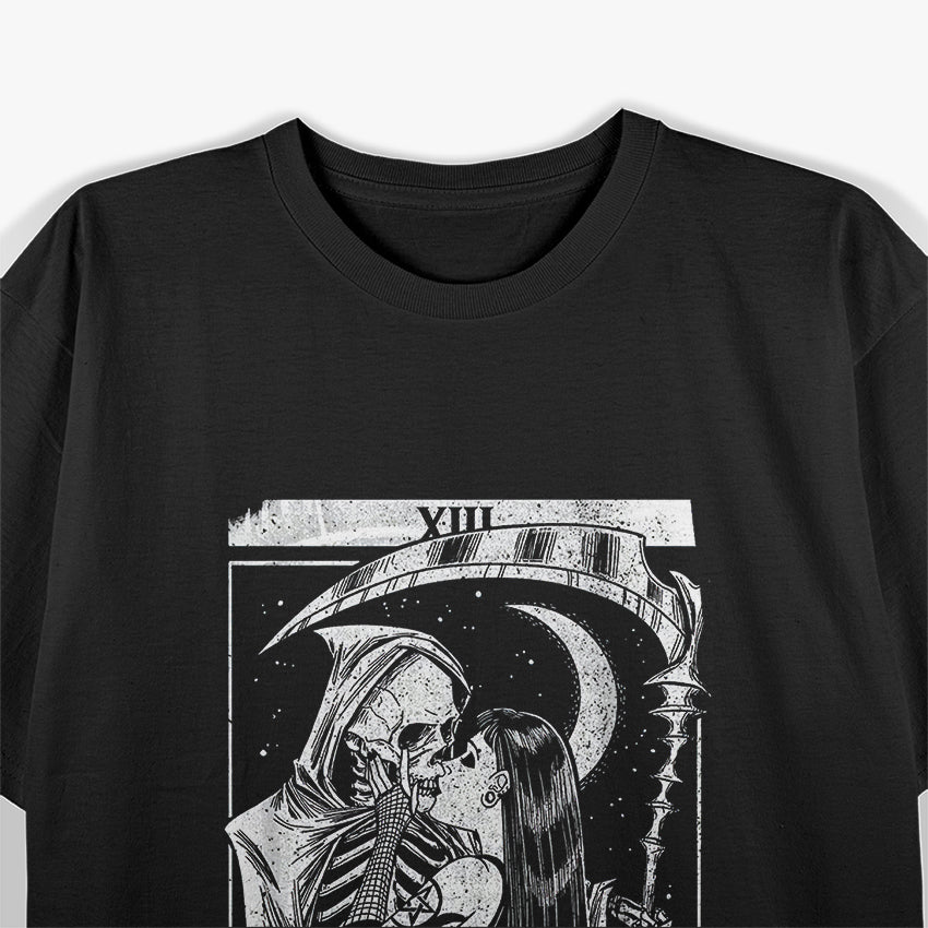 Blackcraft Vintage Death - Grim Reaper Kiss Tarot Card T-Shirt