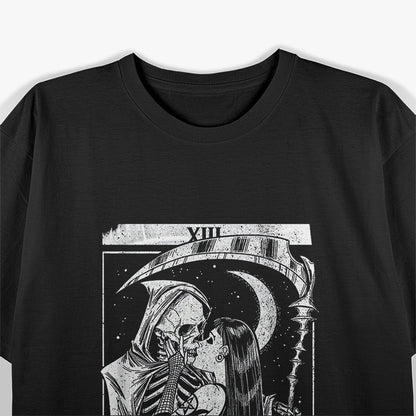 Blackcraft Vintage Death - Grim Reaper Kiss Tarot Card T-Shirt