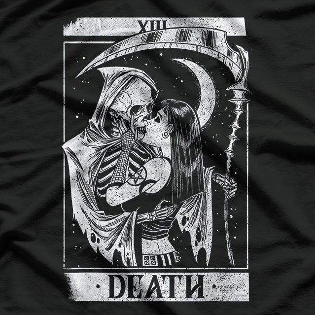 Blackcraft Vintage Death - Grim Reaper Kiss Tarot Card T-Shirt