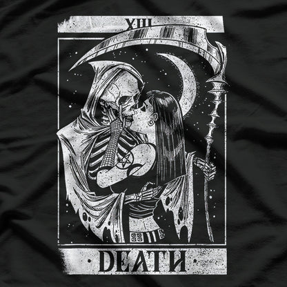 Blackcraft Vintage Death - Grim Reaper Kiss Tarot Card T-Shirt