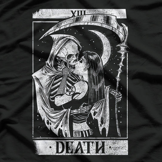 Blackcraft Vintage Death - Grim Reaper Kiss Tarot Card T-Shirt