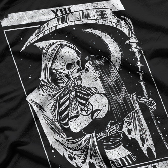 Blackcraft Vintage Death - Grim Reaper Kiss Tarot Card T-Shirt