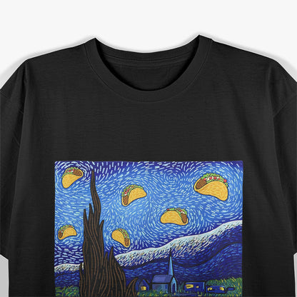 Starry Night With Tacos Funny Taco Lover T-Shirt