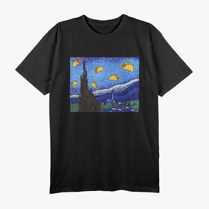 Starry Night With Tacos Funny Taco Lover T-Shirt