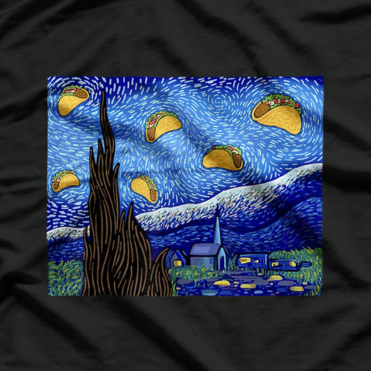 Starry Night With Tacos Funny Taco Lover T-Shirt