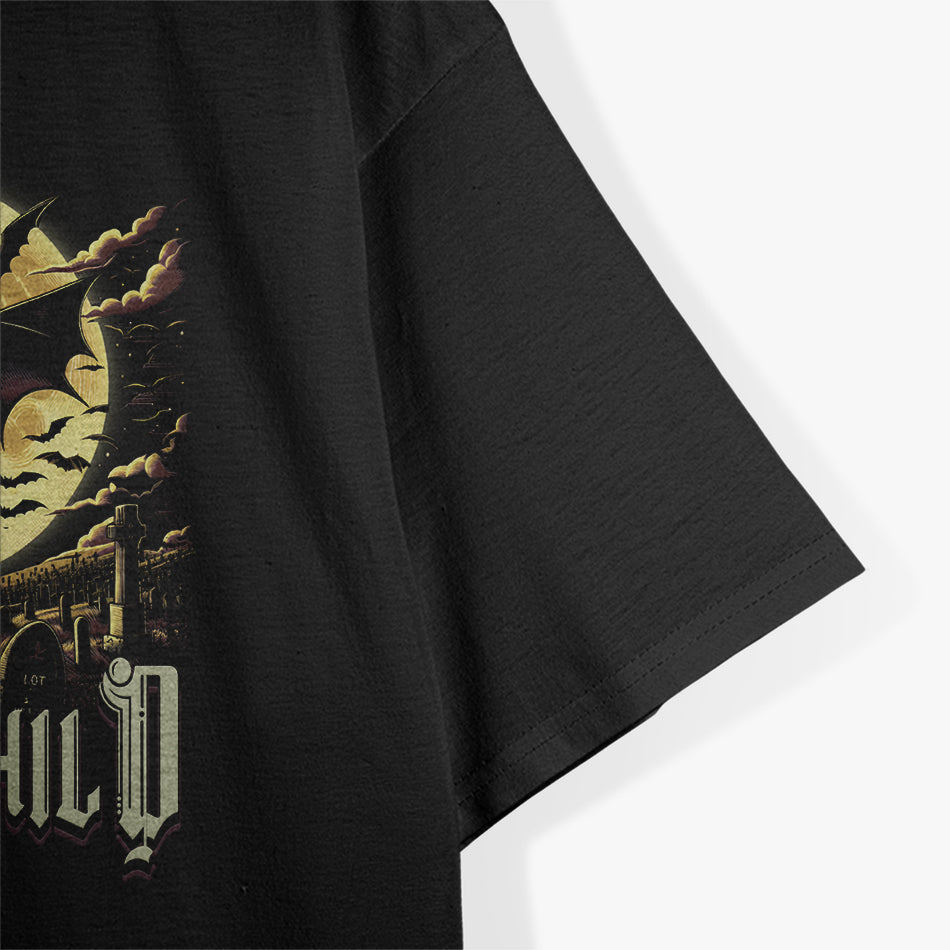 Gothic Subculture Night Child Emo Dracula with a Vampire Bat T-Shirt