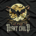 Gothic Subculture Night Child Emo Dracula with a Vampire Bat T-Shirt