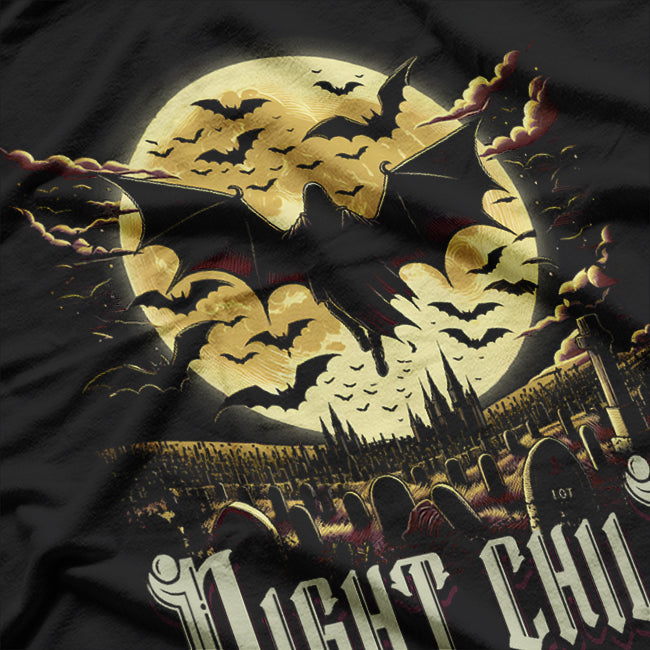 Gothic Subculture Night Child Emo Dracula with a Vampire Bat T-Shirt
