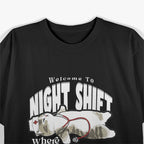 Welcome To Night Shift Where Everyday Is Monday Cat Nurse T-Shirt