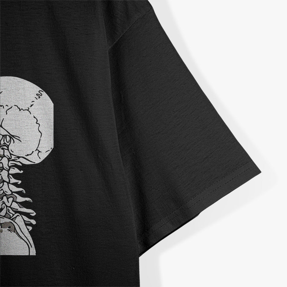 Dark Skeleton Holding A Cat Skull T-Shirt