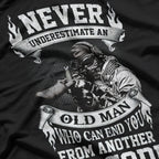 Old Man Who Can End You From Another Zip Code Sniper T-Shirt