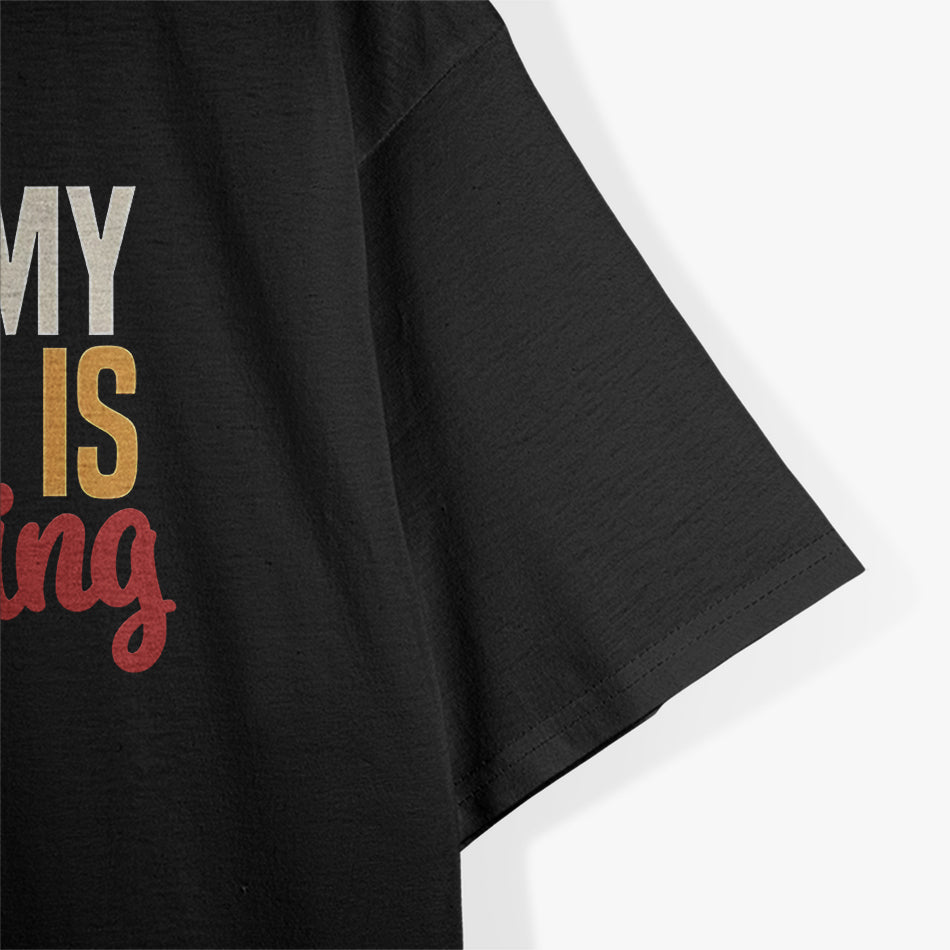 Raising My Husband is Exhausting - Retro Funny Wife T-Shirt