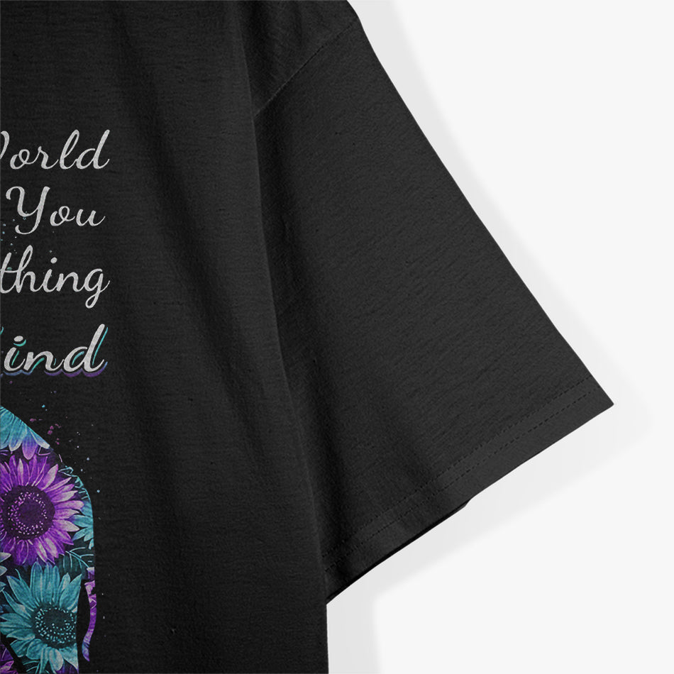 Be Kind - Suicide Prevention Awareness Sunflower Elephant T-Shirt