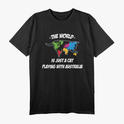 The World is Just a Cat Playing with Australia T-Shirt