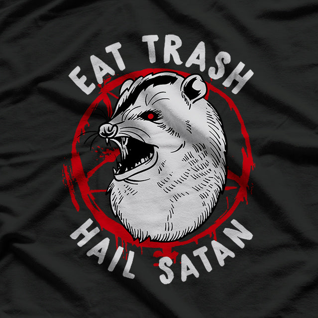 Eat Trash! Occult Pentagram Possum – A Spooky Twist on Trashy Fun T-Shirt