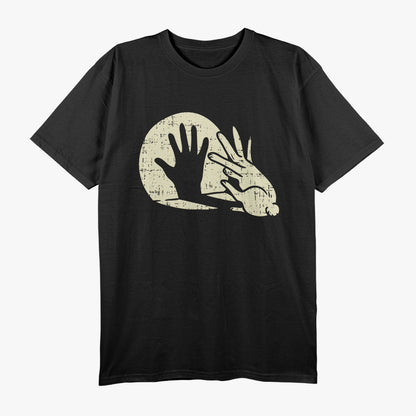 Bunny Lover Shadow Silhouette Fun Rabbit Enthusiast Design T-Shirt