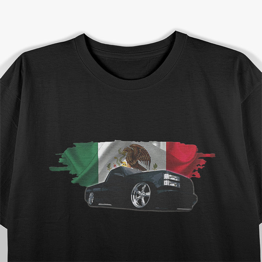 Slammed Truck with Mexican Flag T-Shirt