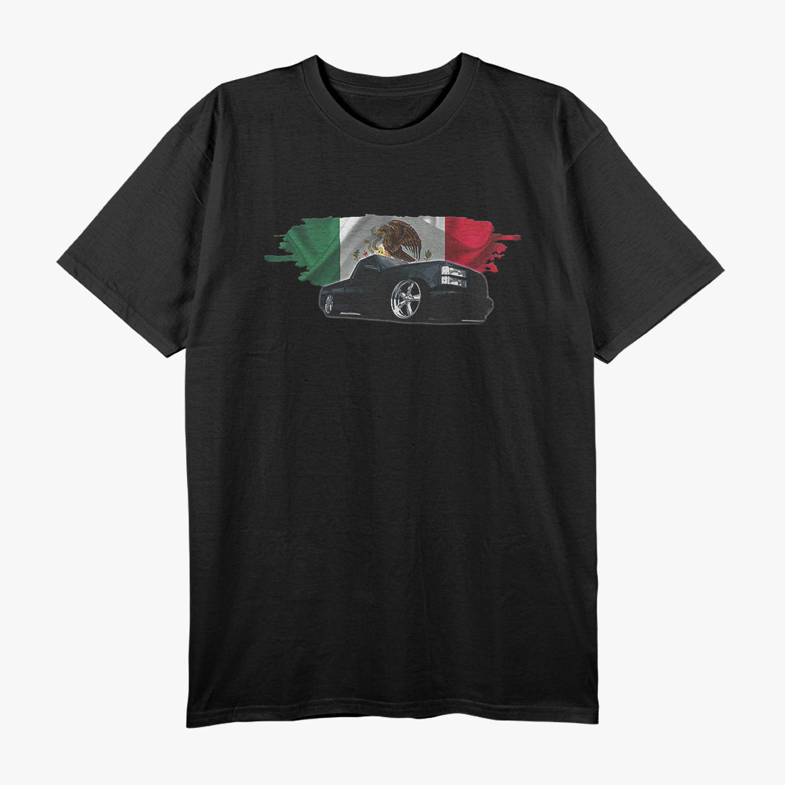 Slammed Truck with Mexican Flag T-Shirt