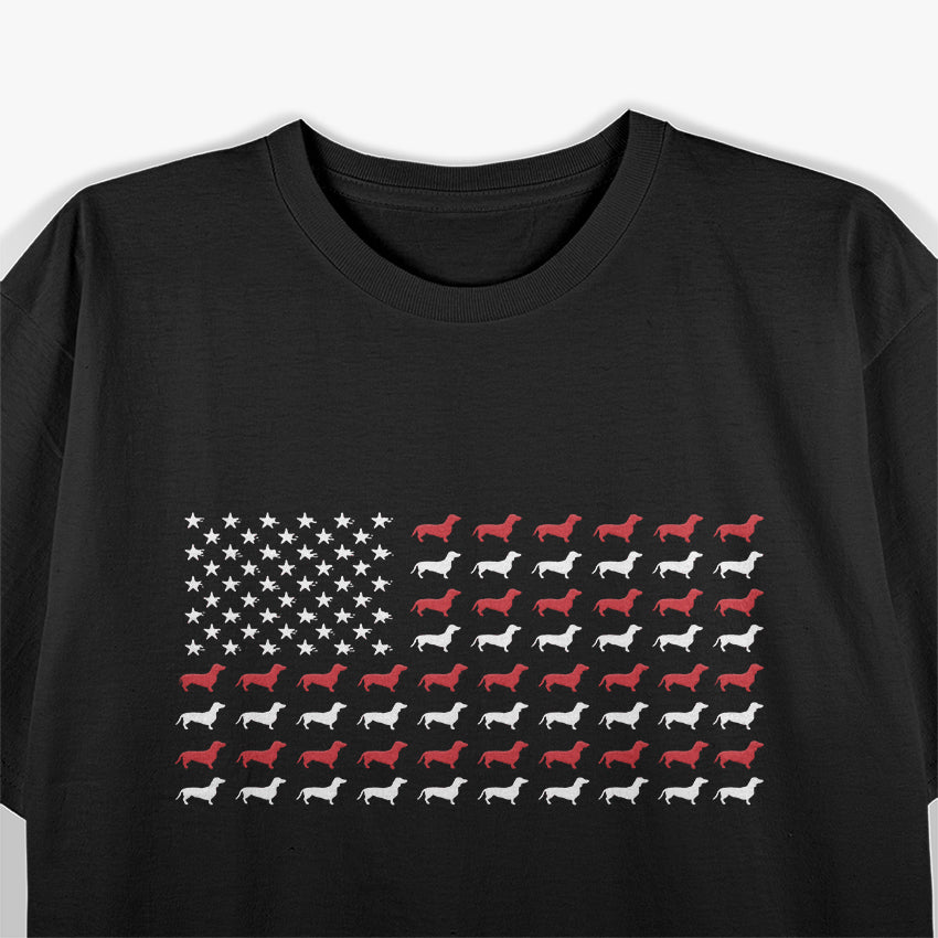 American Flag Dachshund - Patriotic Doxie Lover T-Shirt