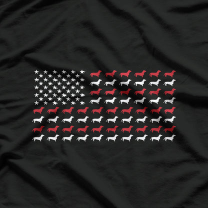 American Flag Dachshund - Patriotic Doxie Lover T-Shirt