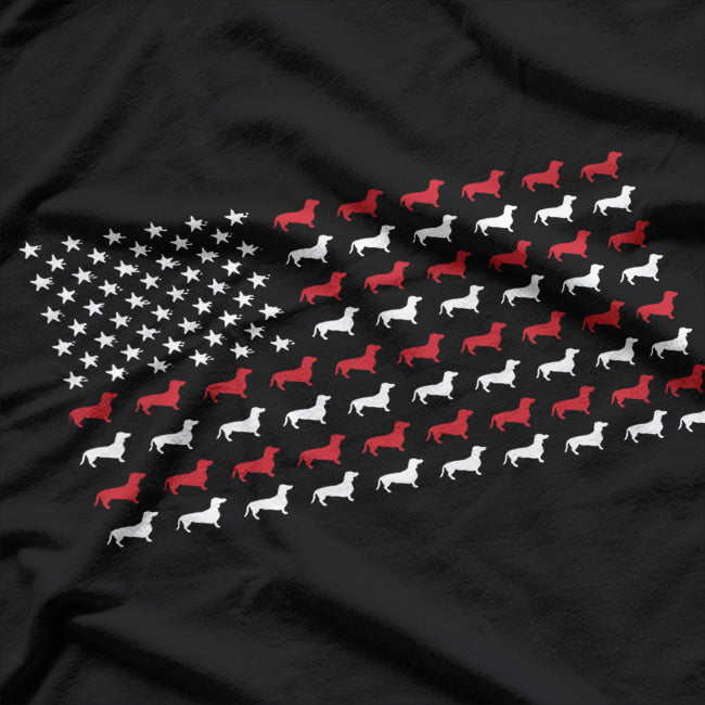 American Flag Dachshund - Patriotic Doxie Lover T-Shirt