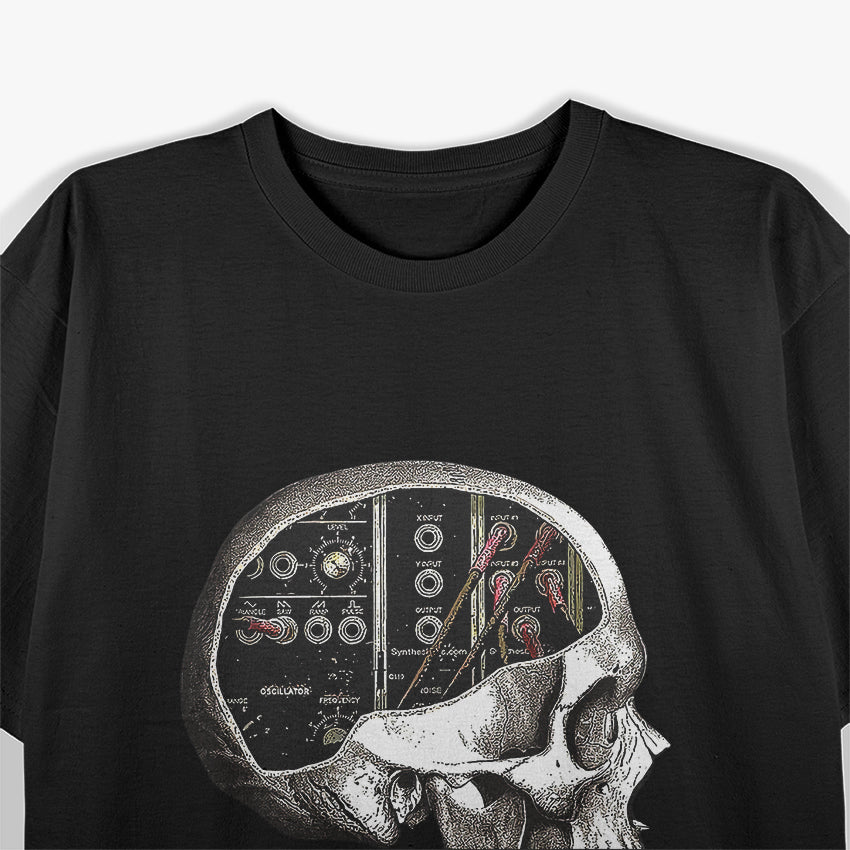 Analog Syntth Skull for Syntth Nerd T-Shirt