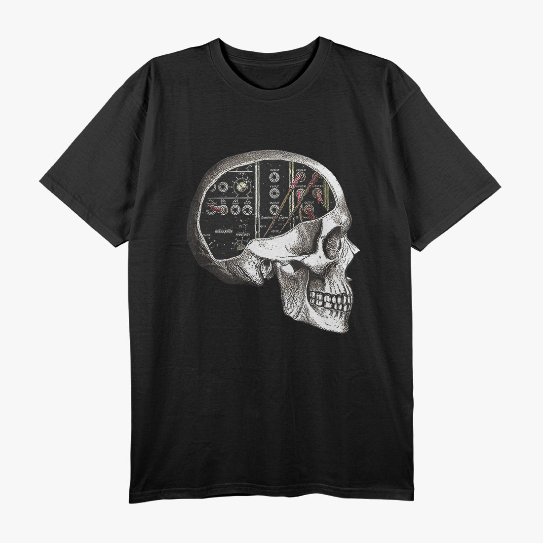 Analog Syntth Skull for Syntth Nerd T-Shirt