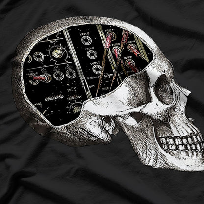 Analog Syntth Skull for Syntth Nerd T-Shirt