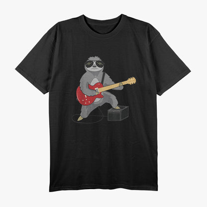 Rocking Sloth Playing Guitar Slow And Steady Rocker T-Shirt