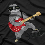Rocking Sloth Playing Guitar Slow And Steady Rocker T-Shirt
