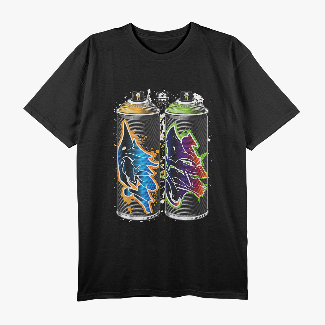 Graffiti Fat Cap Spray Paint Cans - The Pillars of Urban Art T-Shirt