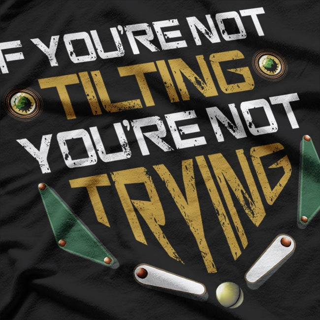 Retro Pinball Vibes Funny Classic Arcade Style Design T-Shirt