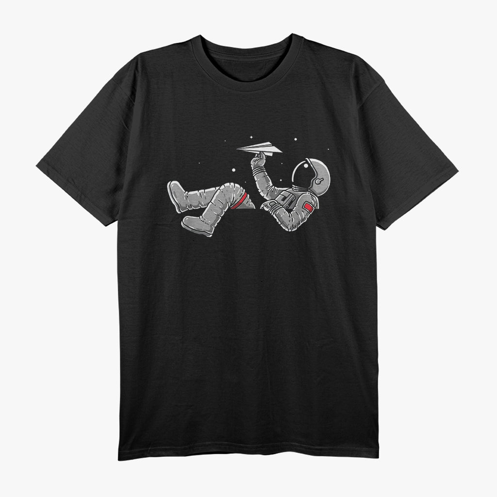 Relaxing Astronauts Throwing Paper Airplanes T-Shirt