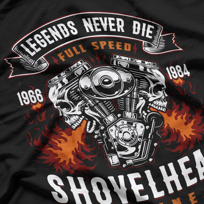 SHOVELHEAD 1966-1984 MOTOR Motorcycles Oldschool Choppers T-Shirt