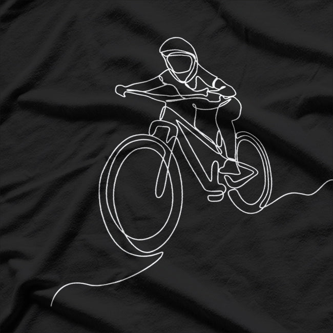 Bicycle Line Art Drawing - Mountain Bike T-Shirt