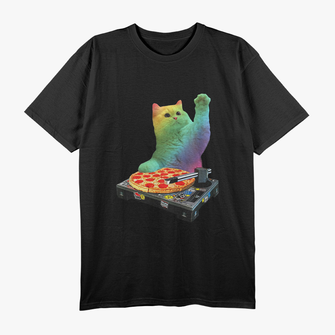 DJ Cat Pizza EDM Music Lover T-Shirt