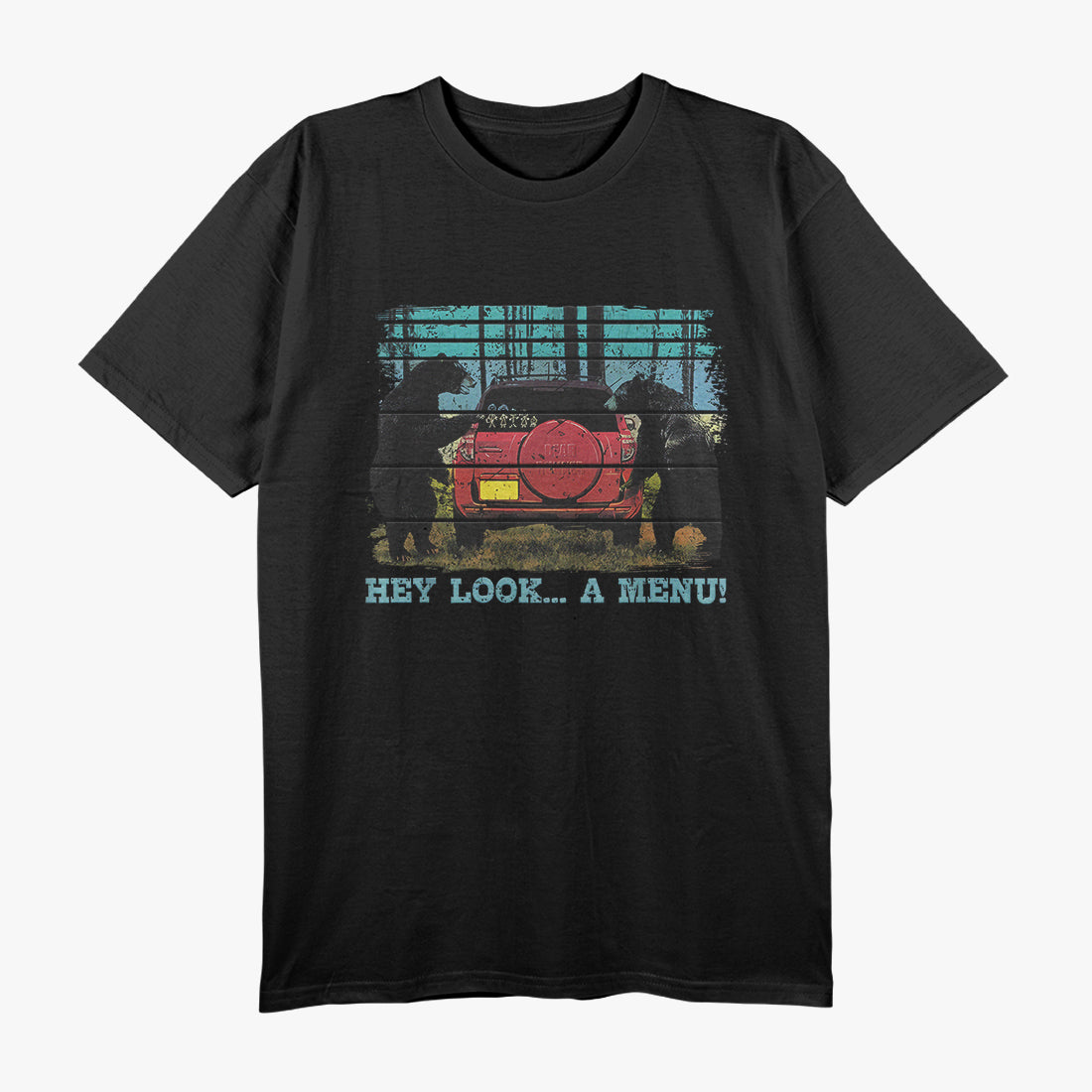 Funny Camping Retro Vintage Hey Look A Menu T-Shirt