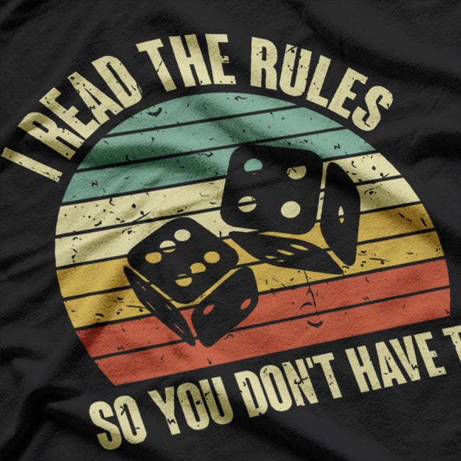 Game Night King Funny Rules Expert Board Gamer Design T-Shirt