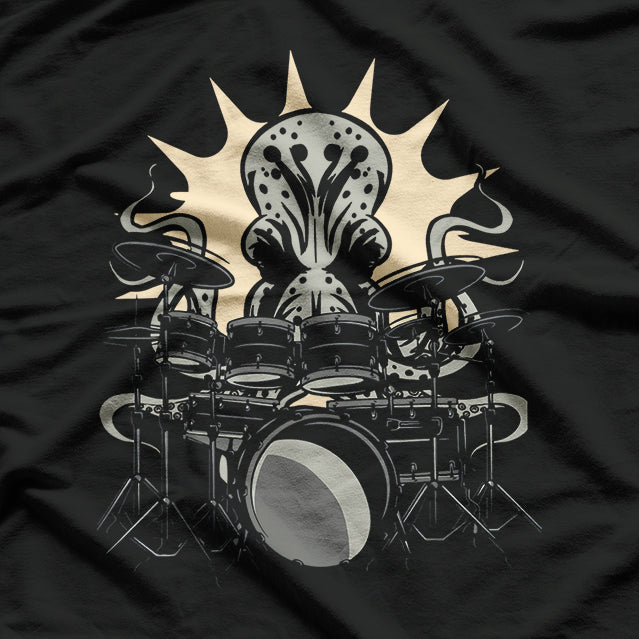 Octopus Drummer Making Waves With Percussion Beats T-Shirt